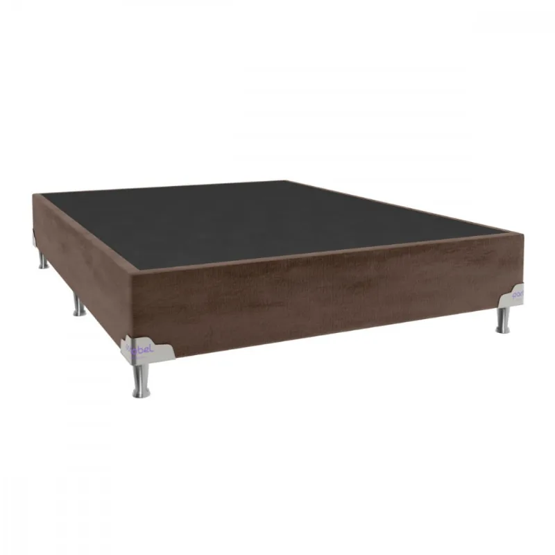 Base Para Cama Box Casal 138x188x28 Sued Marrom Portobel
