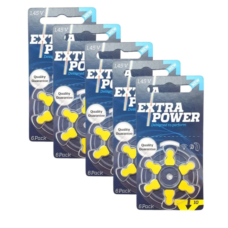 30 Pilhas Baterias 10 PR70 Aparelho Auditivo Extra Power 5 Cartelas c/ 6 Unidades - Não Disponível - Saúde E Bem Estar