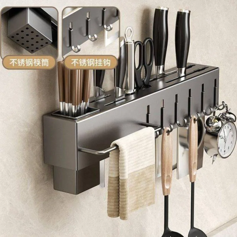Suporte Cozinha Churrasqueira para Utensílios em Aço Inox com 6 Ganchos Cinza Chumbo Top Rio - OUTRAS
