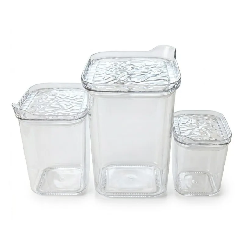 Conjunto De Potes Herméticos Top Chef 3 Peças 0838 (MP)