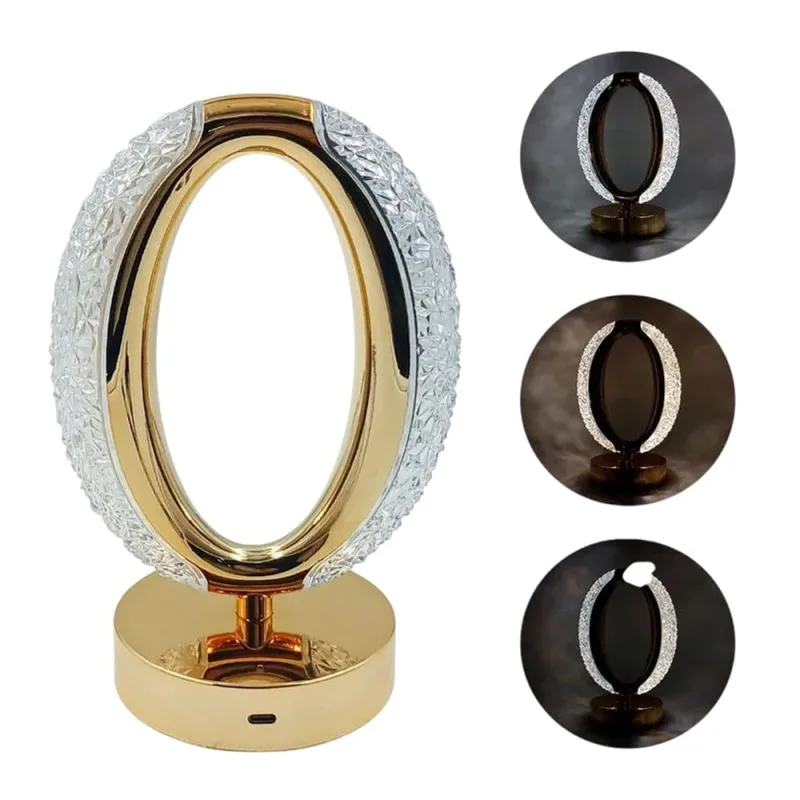Luminária Oval LED de Mesa com USB - Genérica