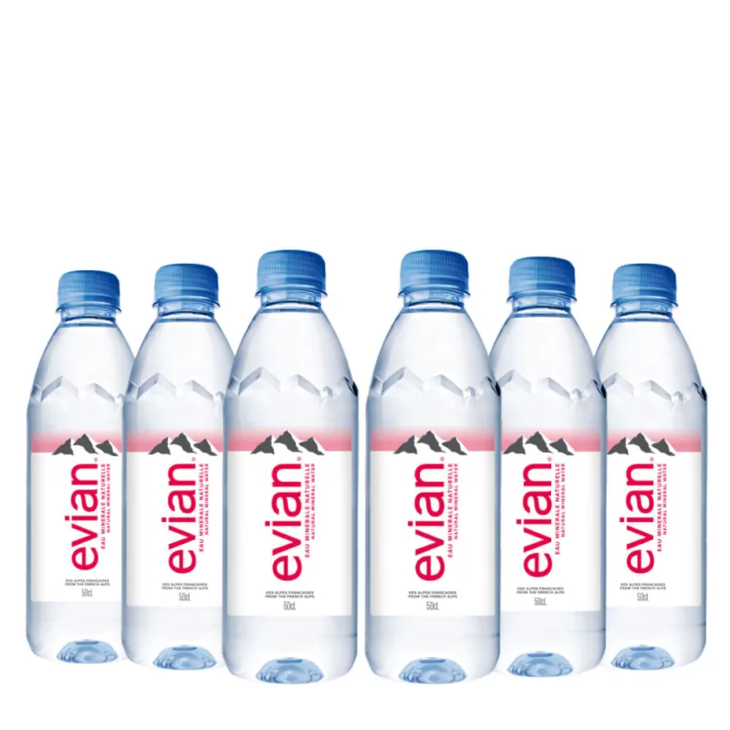 Kit Água Evian Pet 500ml Sem Gás Com 6 Unidades - Não Informado