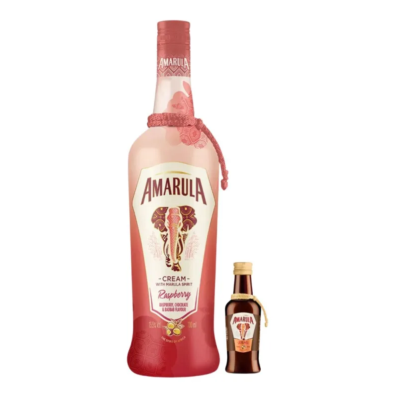 Licor Fino Raspberry Amarula 750ml + Miniatura Amarula Cream - Amarula - Bebidas Alcoólicas
