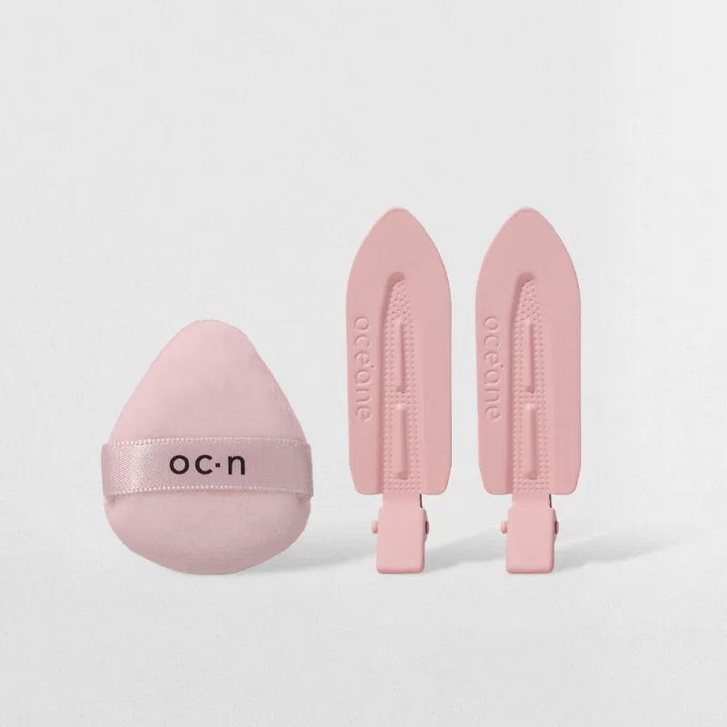 Kit Acessórios para Make – Presilha de Cabelo Rosa + Mini Esponja Océane Edition (2 Produtos) - Océane