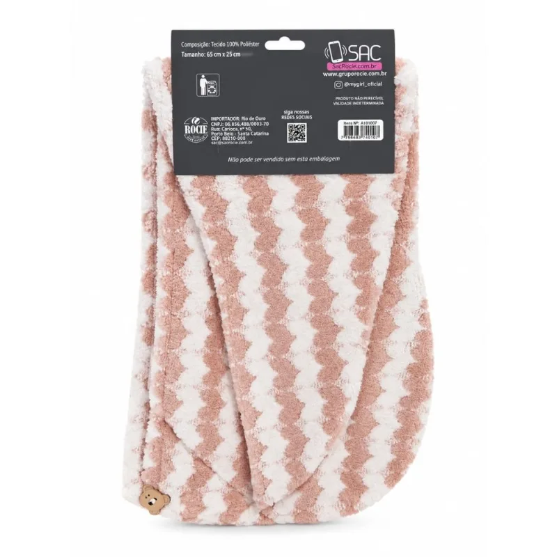 Toalha Touca Microfibra Para Cabelo
