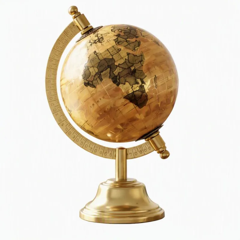 Globo Decorativo Classic Dourado E Marrom - LC