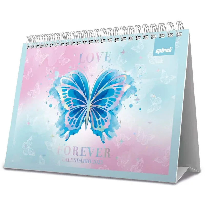 Calendário de mesa 2025 Flutter 2512915 Spiral Flu pt 1 un - Não Disponível