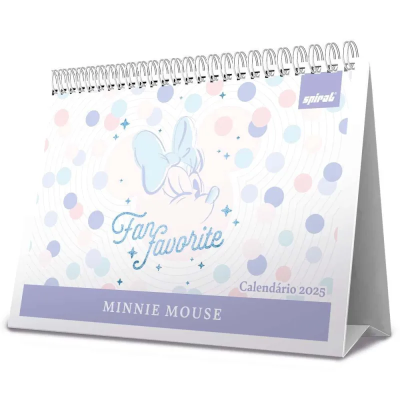 Calendário de mesa 2025 Minnie Style 2514971 Spiral Mis pt 1 un - Não Disponível - Papelaria
