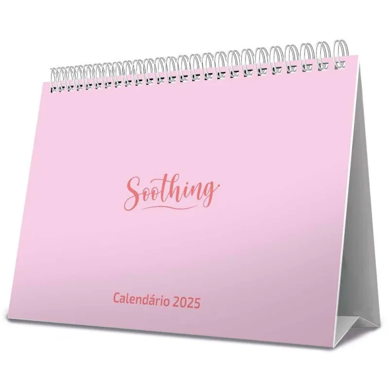 Calendário de mesa 2025 Soothing Rosa 2515022 Spiral Soot pt 1 un - Não Disponível - Papelaria