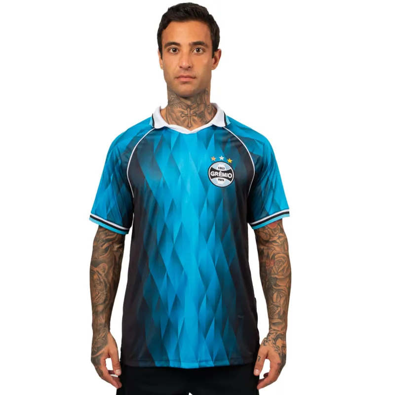 Camiseta Gola V Grêmio Oficial Esportiva Sublimada Masculino - Grêmio