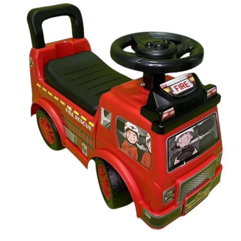 Carrinho Infantil Quadriciclo Andador Bebê Bombeiro c/ Som - hk Brinquedos