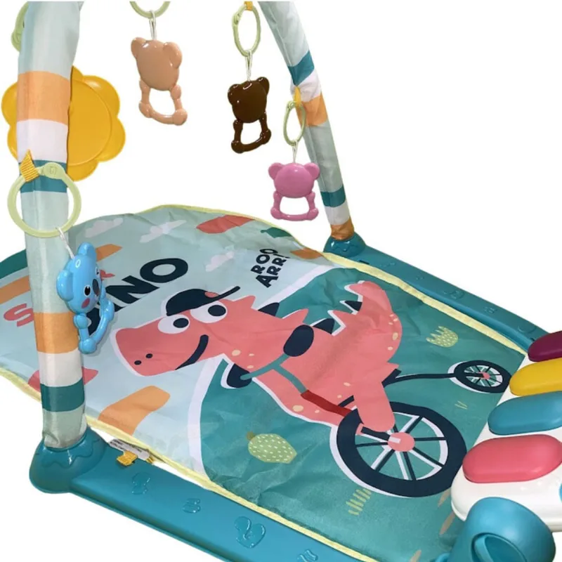 Tapete Piano Musical Infantil Dinossauro Verde - hk Baby