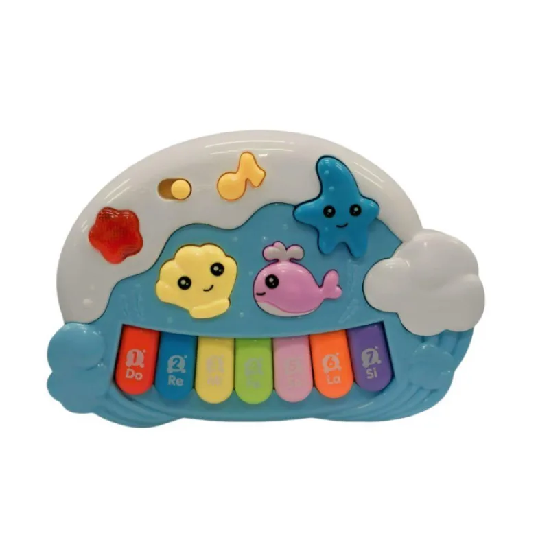 Piano Musical Animais Marinhos N244261-5 Azul - Quanhe