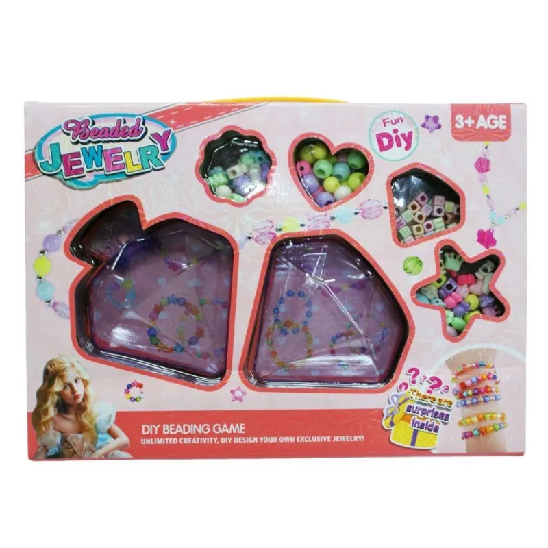 Kit Miçangas para Bijuterias com Porta Biju 129Peças- Quanhe