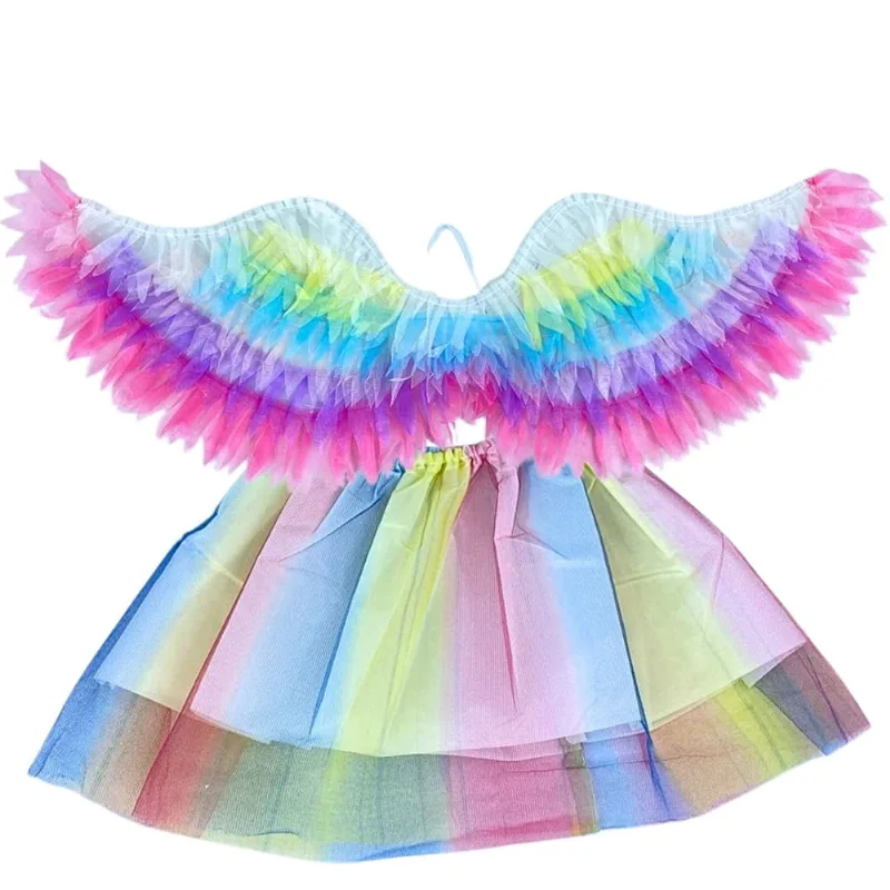 Kit Fantasia Infantil Fadinha com Asa Festa Criança Castela