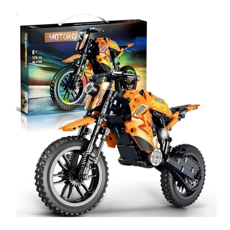 Moto Esportiva Blocos de Montar Motorcycle 506 Peças CBS0107 - Castela