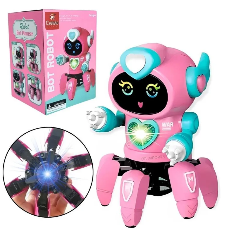 Robô Lady Face Interativo Infantil Dançante Som Luz Castela