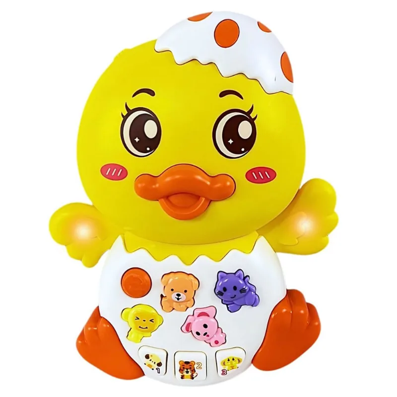 Patinho Bebe Brinquedo Interativo Infantil Musical com Som e Luz Castela