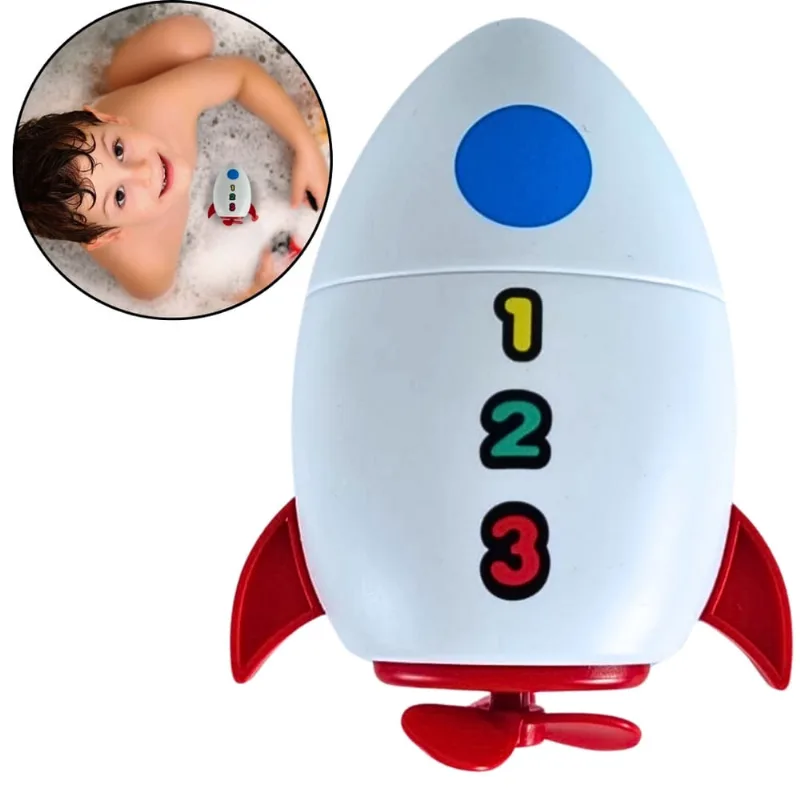 Brinquedo de Banho Infantil Foguetinho c/ Movimento a Corda - Castela