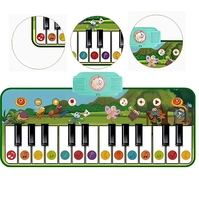 Tapete Piano Divertido Musical Multifuncional Castela