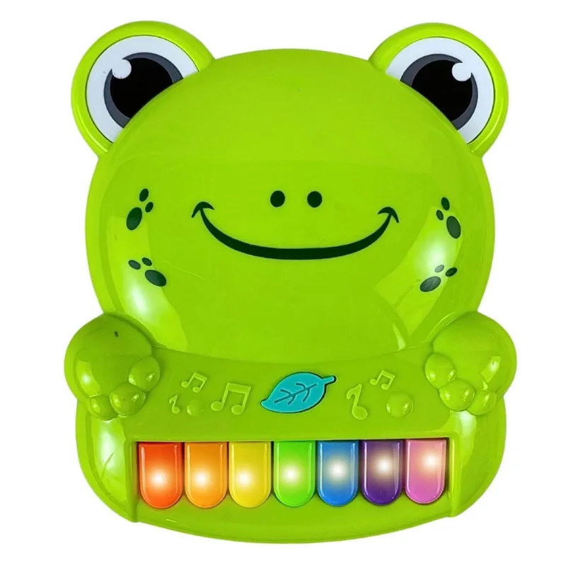 Brinquedo Piano Infantil Musical com Luzes Sapinho Verde Castela