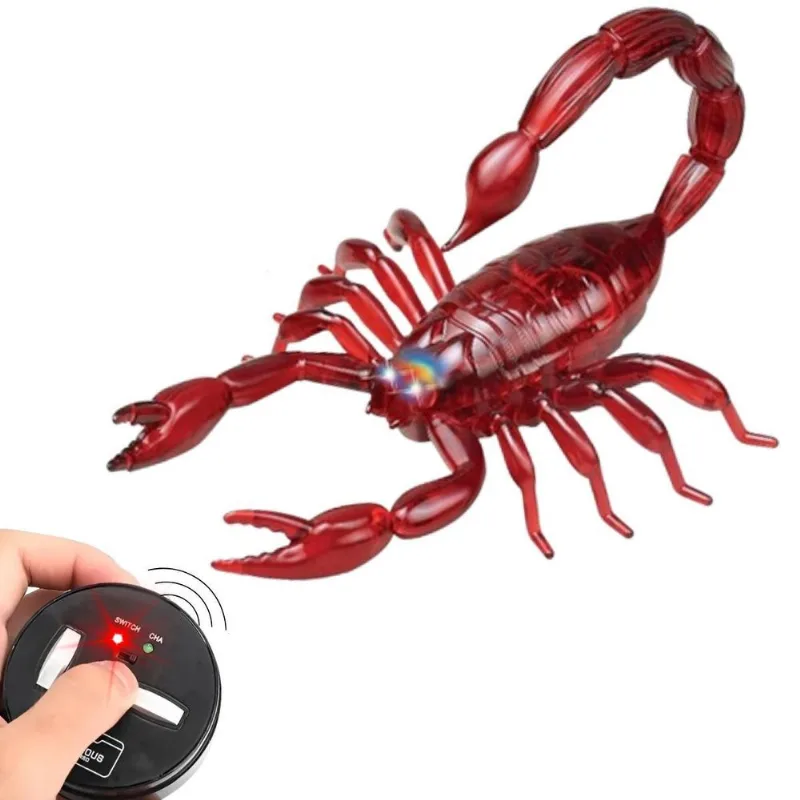 Brinquedo Escorpião Vermelho Controle Remoto Luz -castela