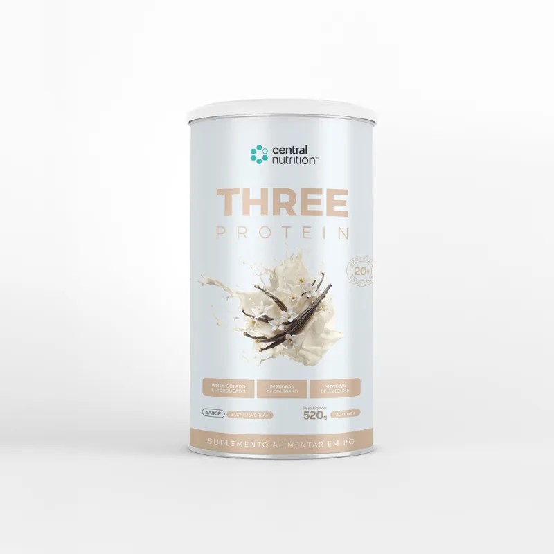 THREE PROTEIN - Tradicional - 520g Baunilha Cream Sabor Baunilha Cream Baunilha Cream