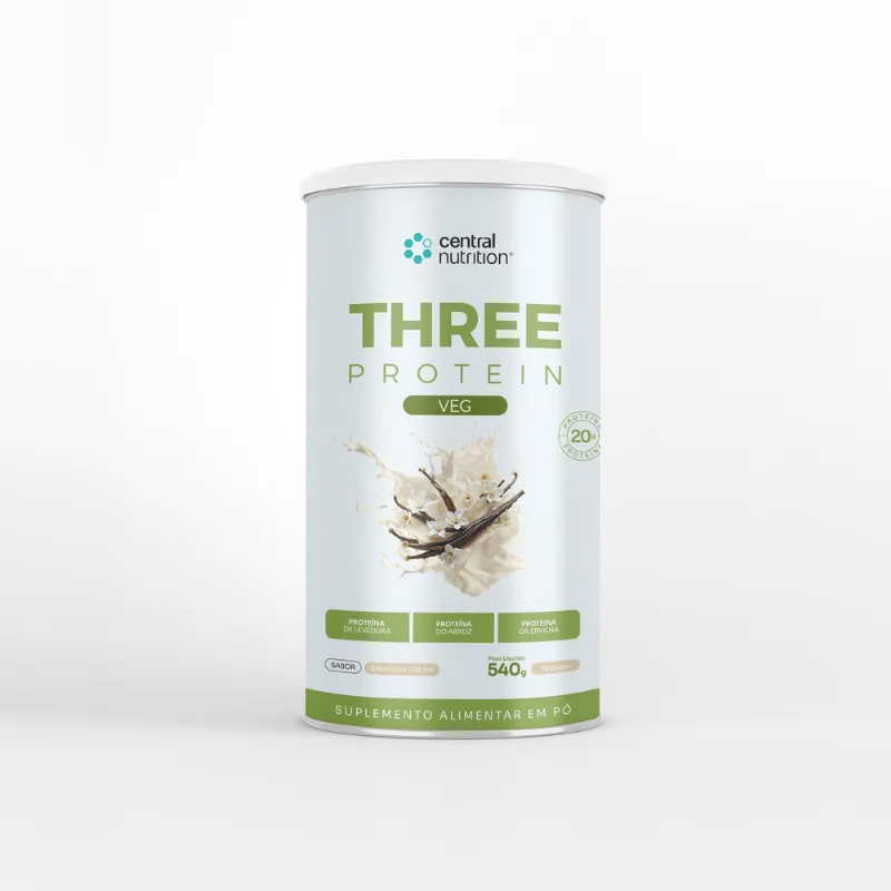 THREE PROTEIN VEG - 540g Baunilha Cream Sabor Baunilha Cream Baunilha Cream