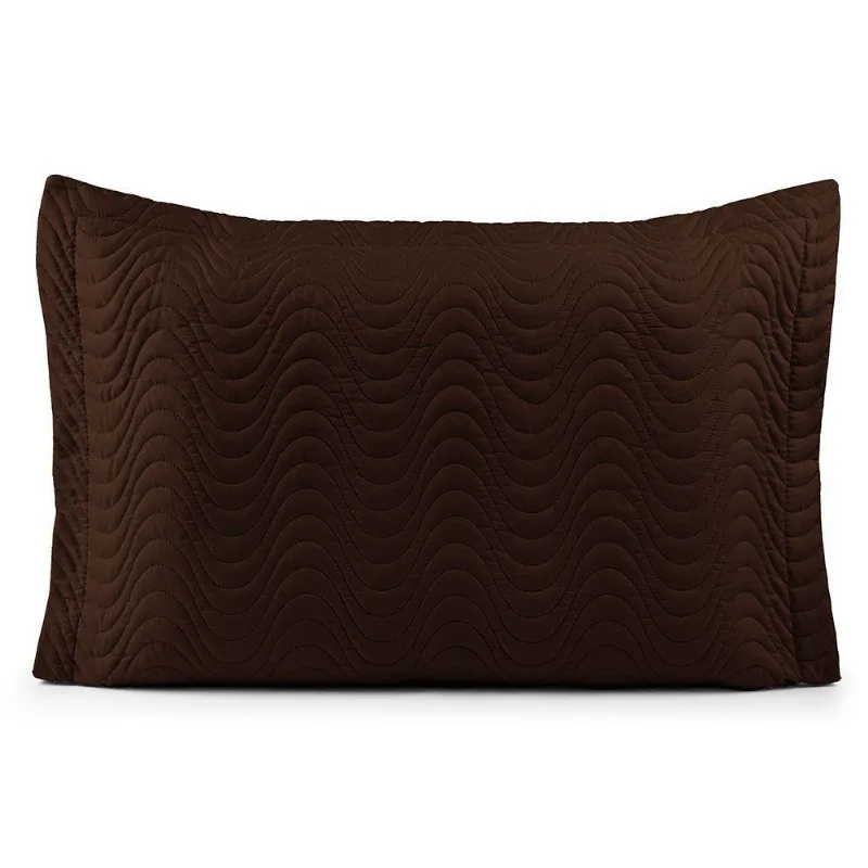 Porta Travesseiro Avulso 70cm X 50cm Com Debrum 1 Peça Laura Matelado 100% Poliéster Toque 200 Fios Cor:marrom