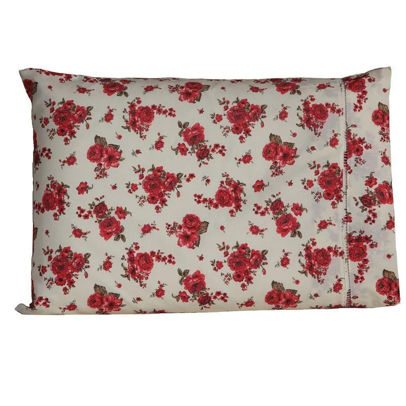 Fronha Avulsa 70cm X 50cm 1 Peça Esmeralda 100% Algodão Percal 150 Fios Cor:vermelho