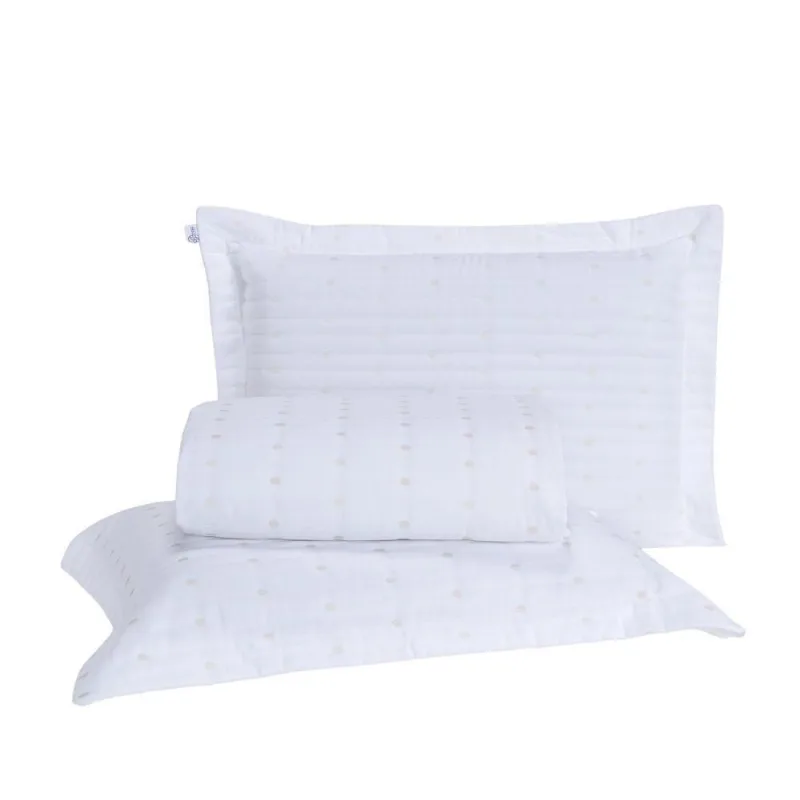 Kit Cobre Leito Queen 3 Peças Bordado Urbany Hipercal 400 Fios 100% Poliéster - Branco