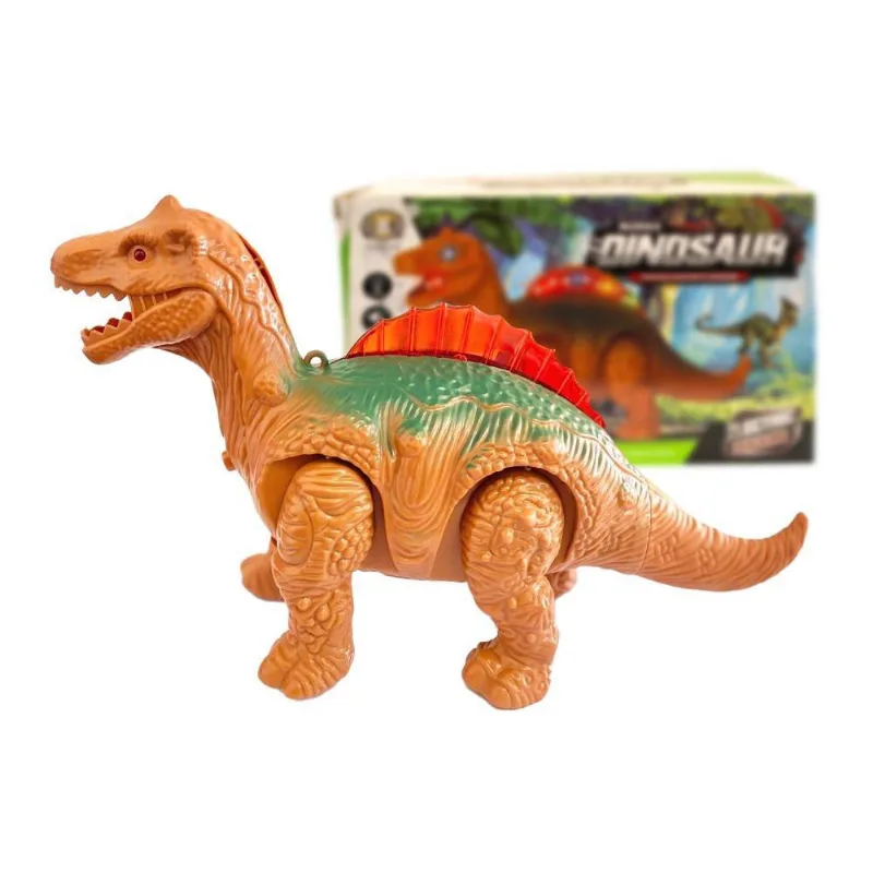 Brinquedo Dinossauro Com Som Luz E Movimento 23Cm