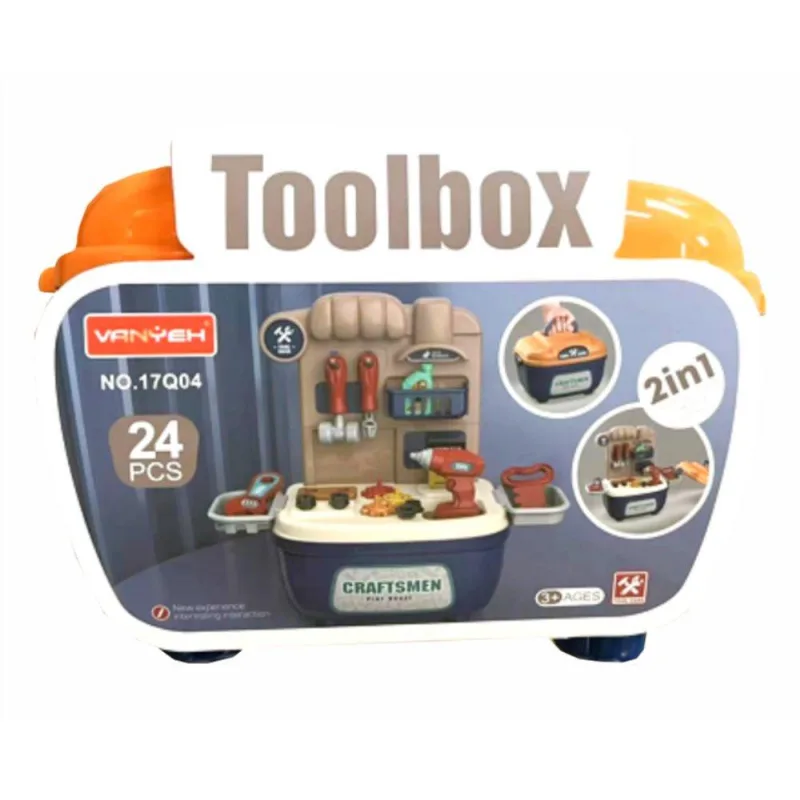 Brinquedo Infantil Maleta De Ferramentas - 24 Peças