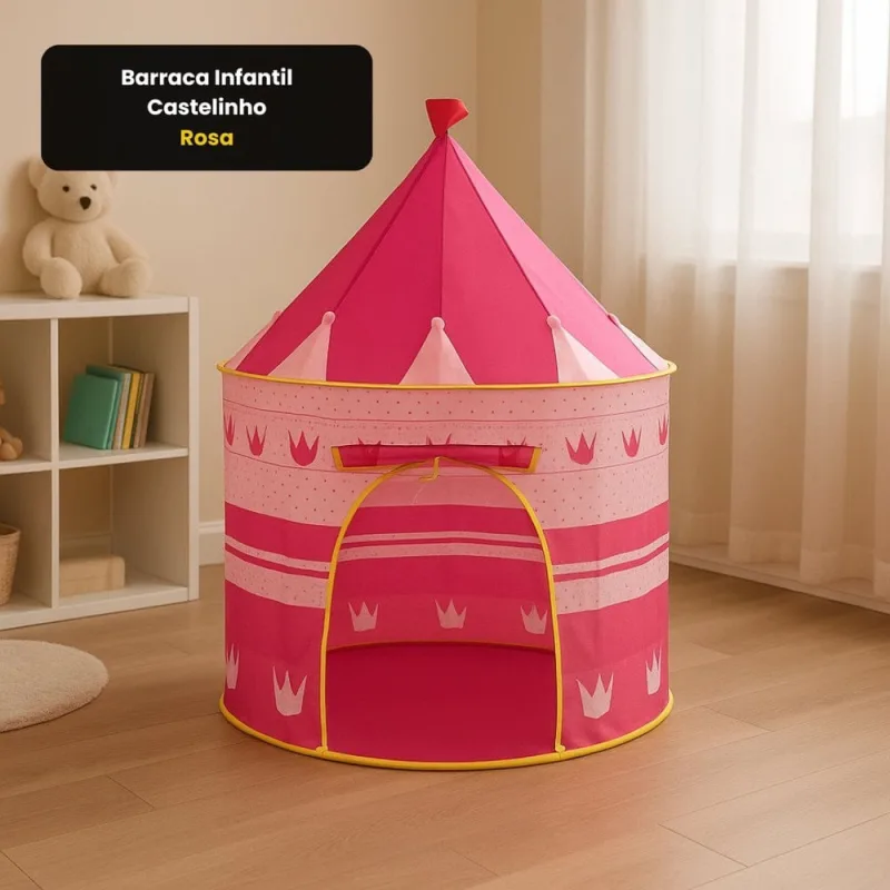 Barraca Infantil Castelinho - Rosa - Genérica - Bebês