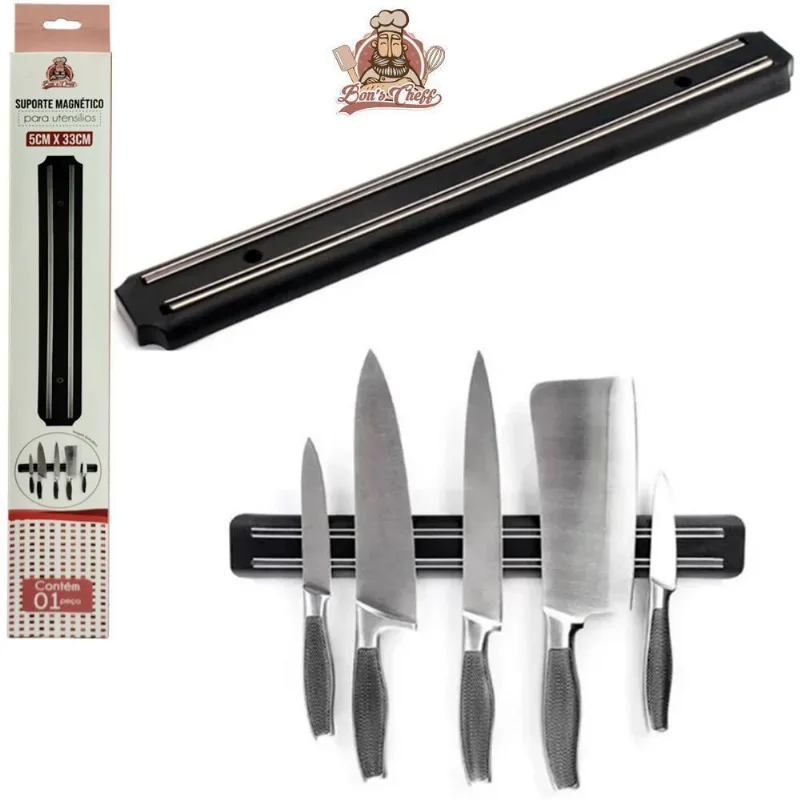 Barra Magnetica Ima Facas Ferramentas 12,5'' 33cm Bons Cheff