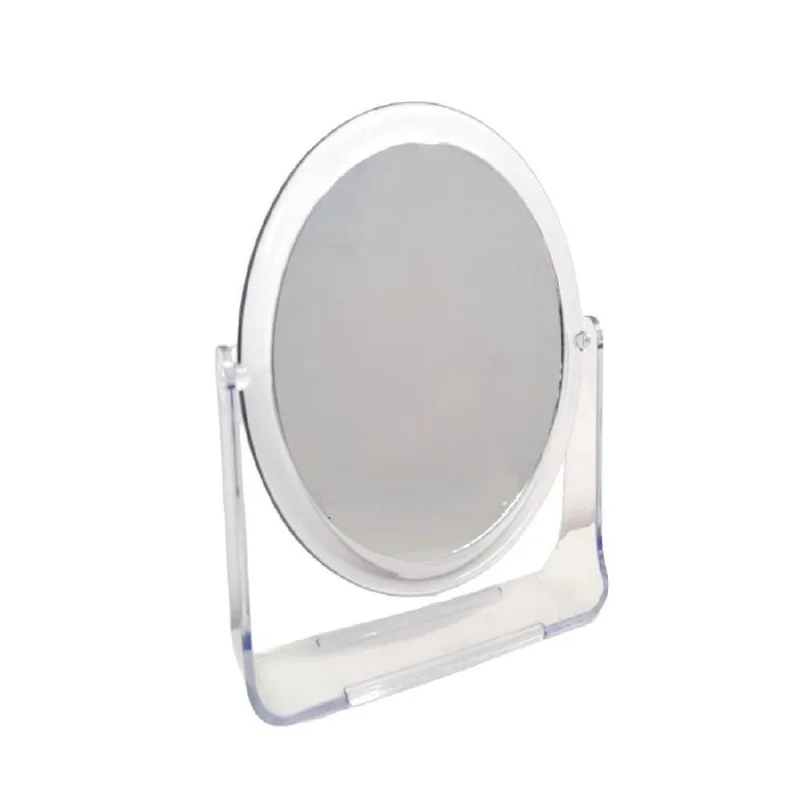Espelho De Mesa 13X11Cm Oval Com Base Transparente