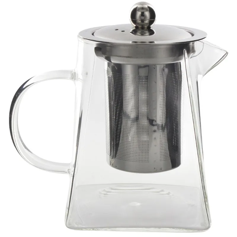 Chaleira C/ Infusor + Tampa 520ml em Vidro Fu Xing