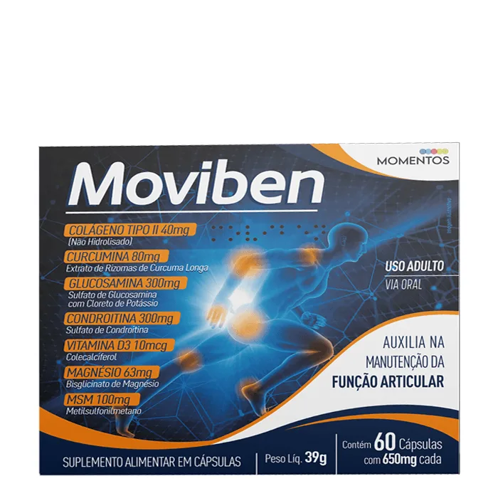 Suplemento Alimentar Moviben 60 Cápsulas - Momentos