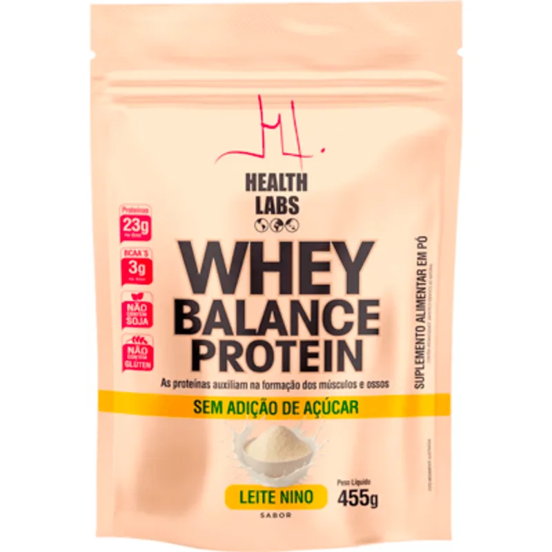 Suplemento Alimentar Health Labs Whey Balance Leite Nino 455g