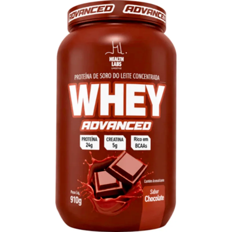 Suplemento Alimentar Health Labs Whey Advanced Chocolate 910g