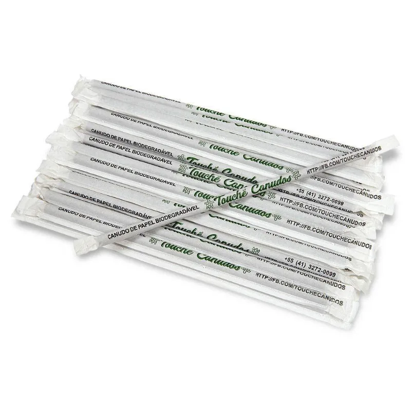 Kit 3 Mil Canudos De Papel Biodegradável 197mm X 6mm