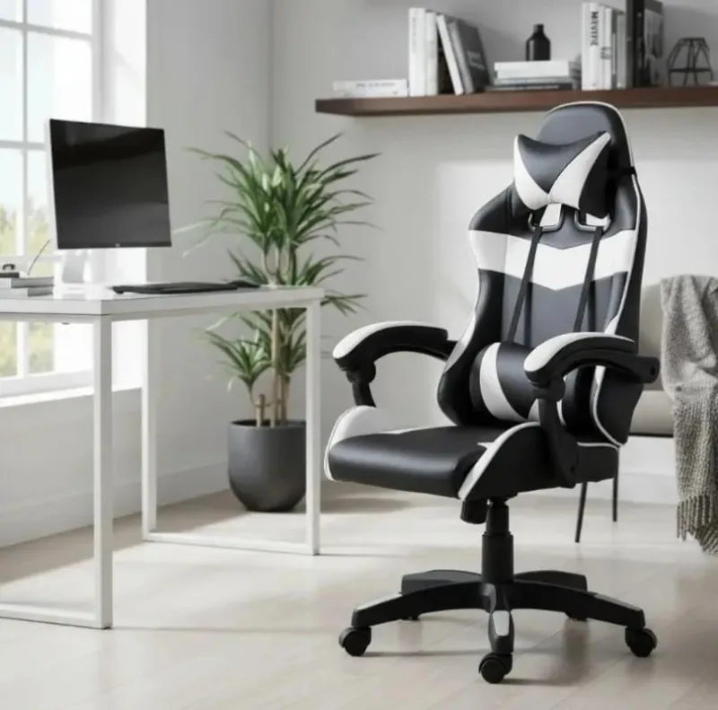 Cadeira Gamer Profissional Reclinável Ergonômica Preta - Decoreshop