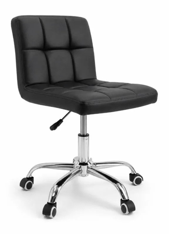 Cadeira Office Gomos Preta Giratória com Regulagem de Altura - Decoreshop