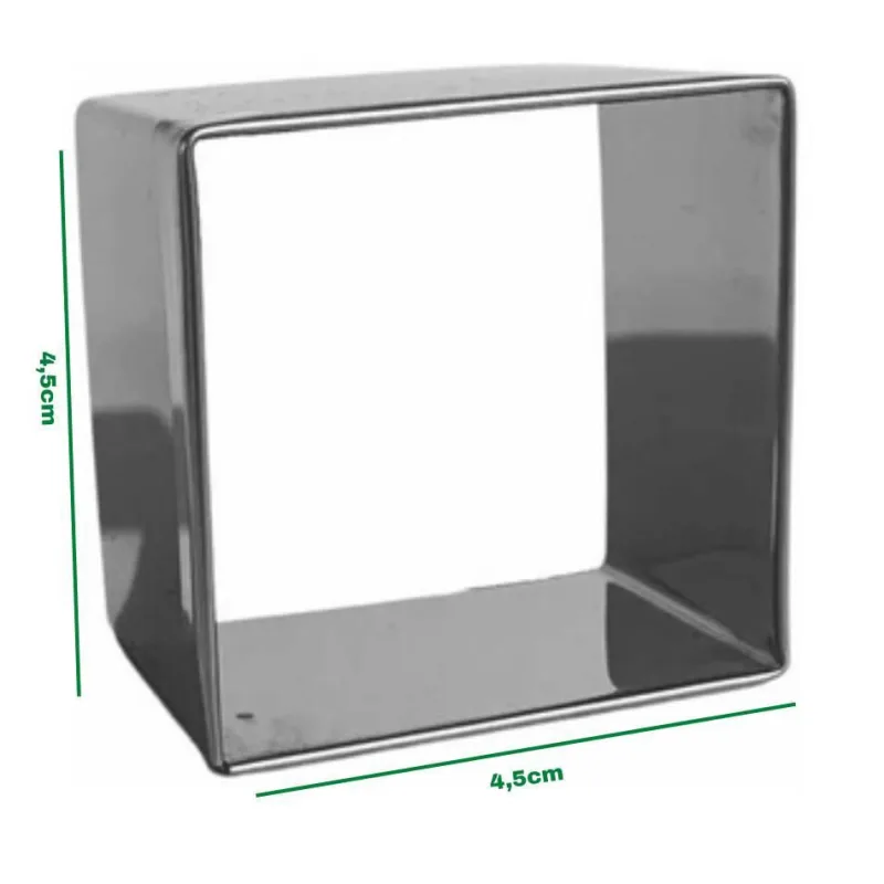 Cortador Quadrado 4,5x4,5 Inox para Brownie, Bolo e Massas - Não Disponível
