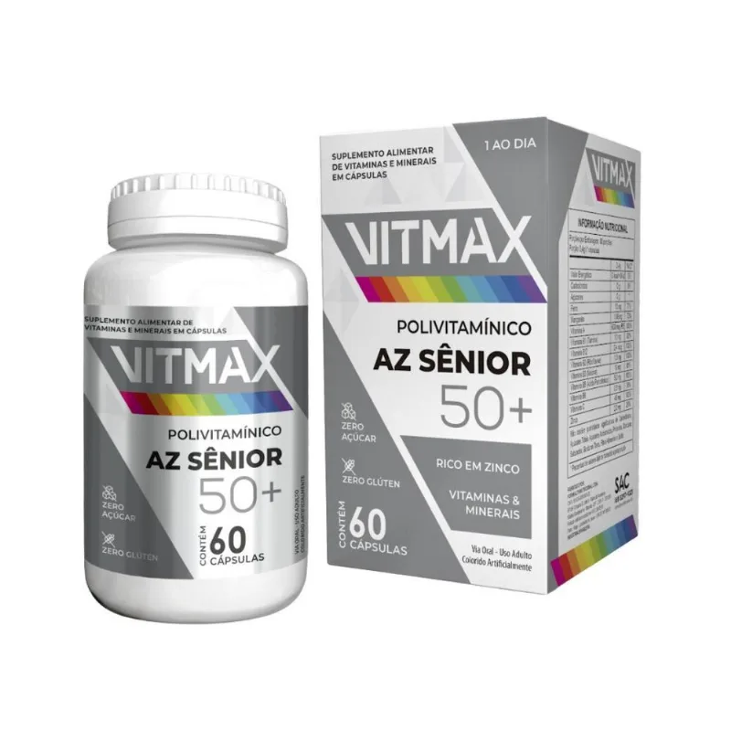 Multivitamínico De A-z Sênior 60 Cápsulas Vitmax