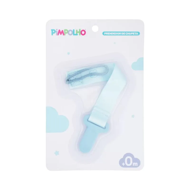 Prendedor De Chupeta Pimpolho Azul c/ Nome 0300466-01 - pimpolho