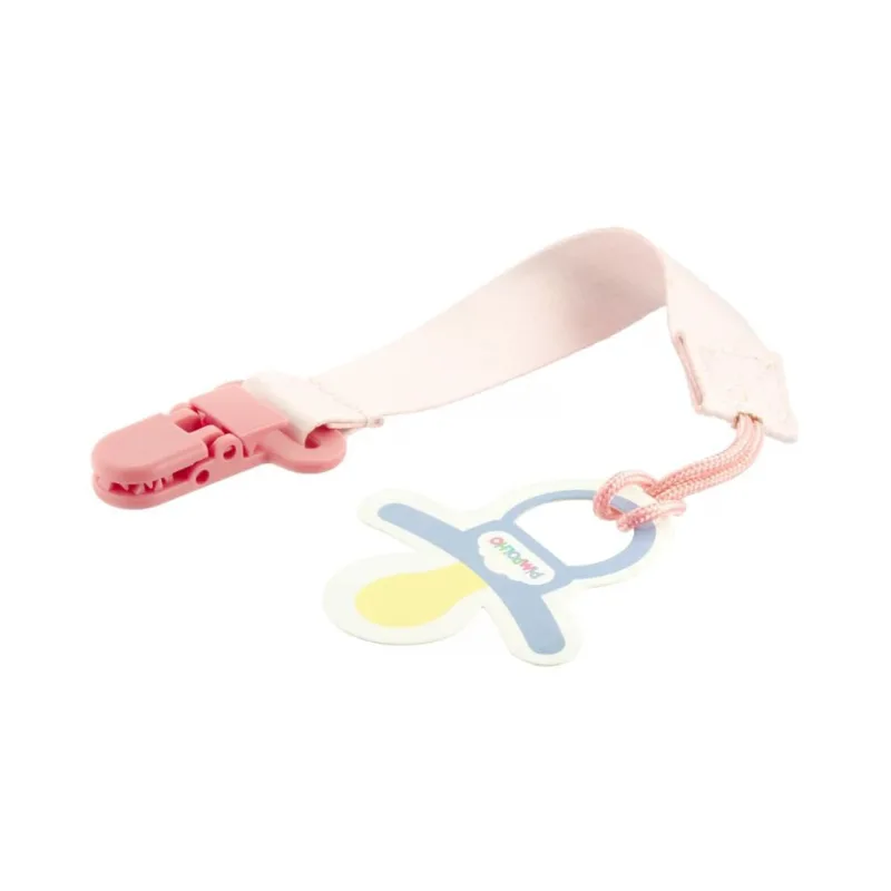 Prendedor De Chupeta Pimpolho Listrado Rosa 0300467-01