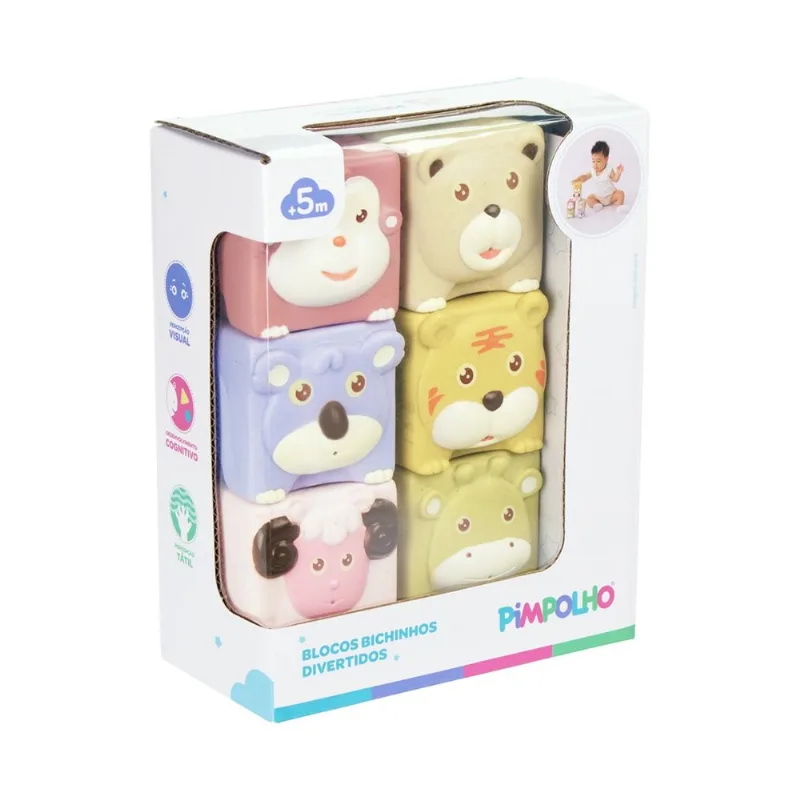 BLOCOS BICHINHOS DIVERTIDOS PIMPOLHO - pimpolho