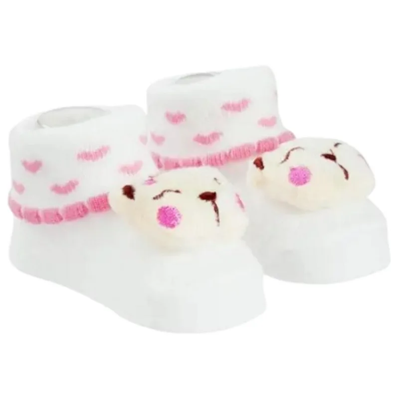 Meia Pimpolho Bichinho LED Urso Rosa 00-15 0300632-02 (MP)