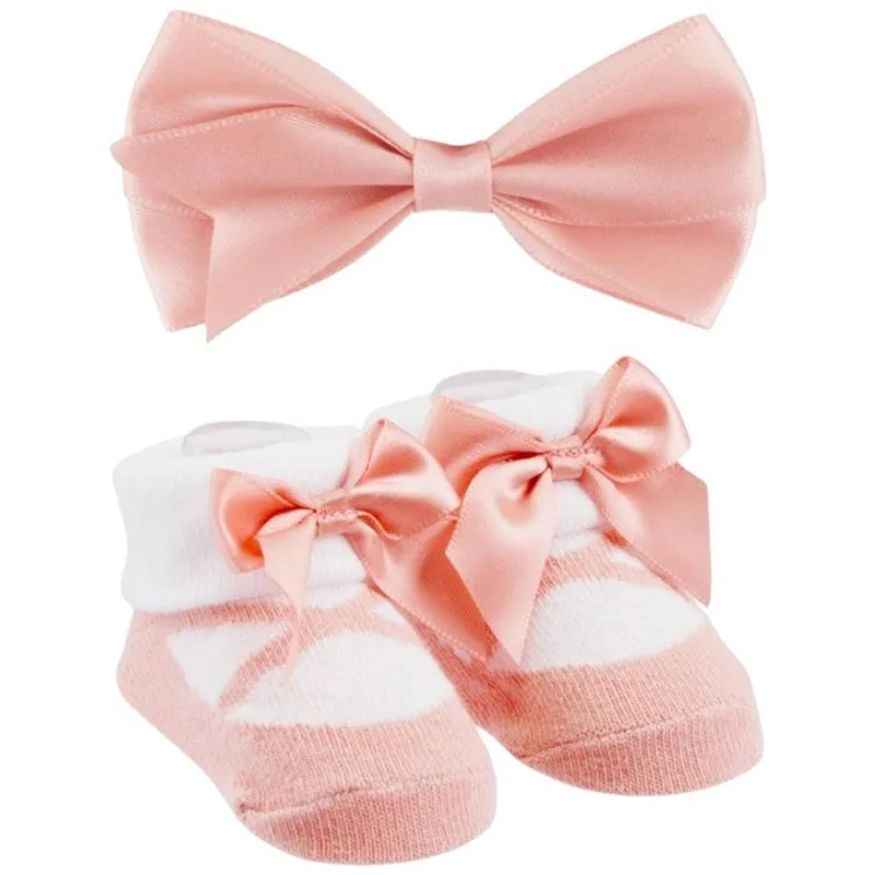 Kit Meia Bebê Pimpolho 2 Peças Rn Rose (MP) - pimpolho